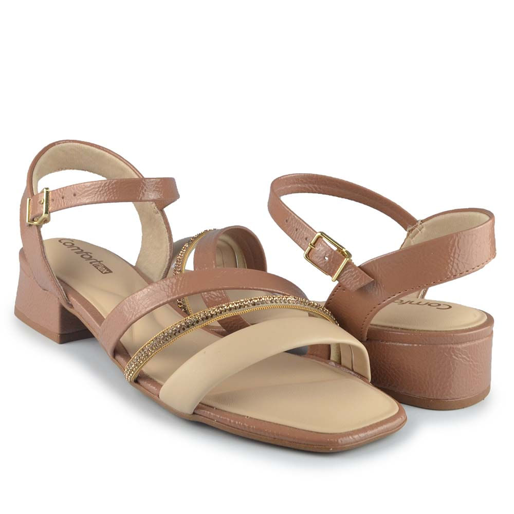 Sandália Salto Baixo Comfortflex Feminina 2555402 - Foto 6