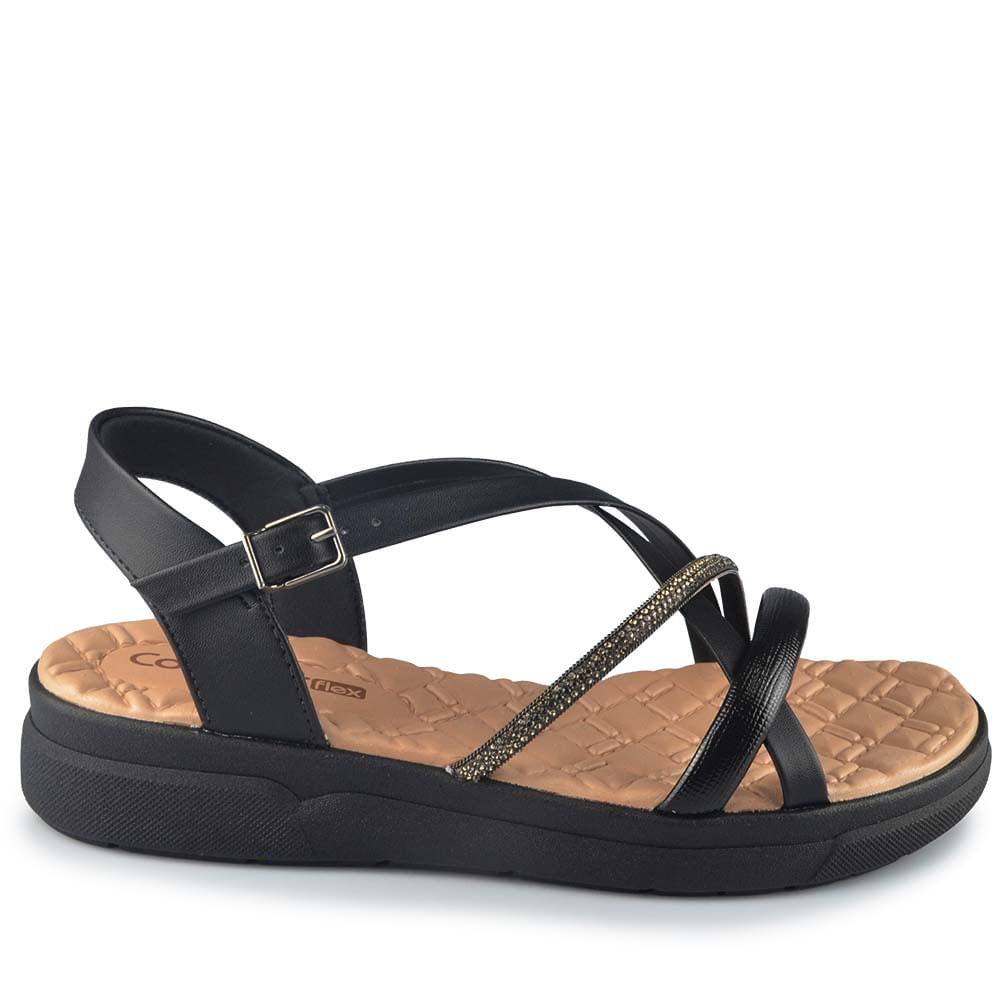 Sandália Comfortflex Feminina 2542404 - Foto 1
