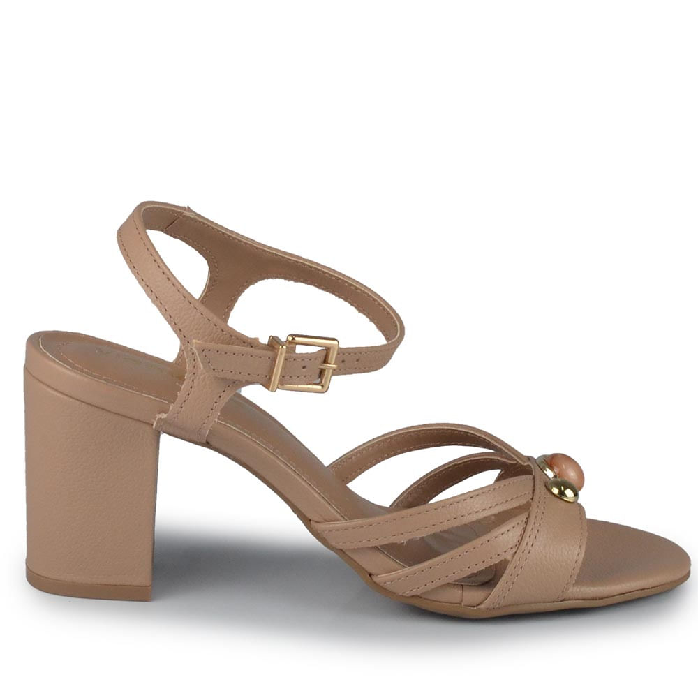 Sandália Salto Bloco Via Marte Feminina 321-004-01 - Foto 1