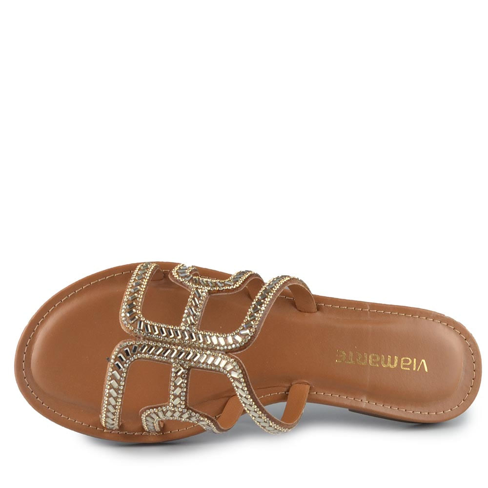 Sandália Rasteira Via Marte Feminina 308-004-01 - Foto 4