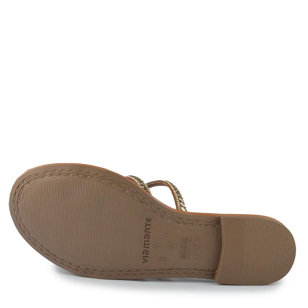 Sandália Rasteira Via Marte Feminina 308-004-01 - Foto 5