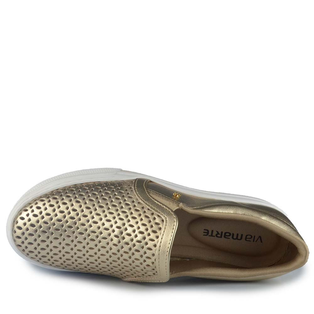 Tênis Casual Via Marte Feminino Slip On 027-035-06 - Foto 4