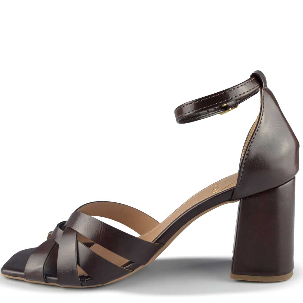 Sandália Salto Bloco Vero K Feminina 123.877 - Foto 3