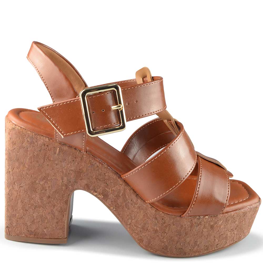 Sandália Salto Grosso Bebece Feminina T5119-054 - Foto 1