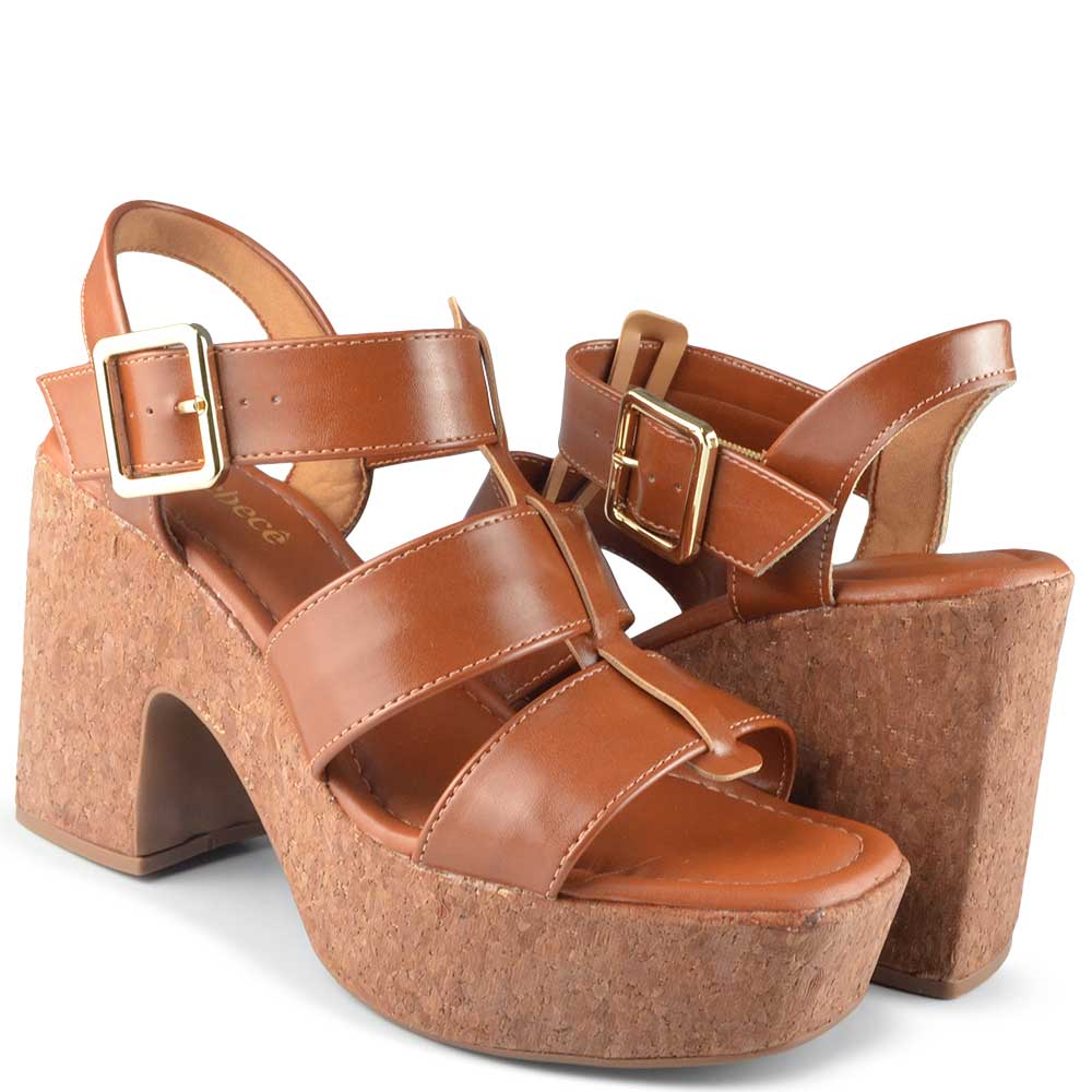 Sandália Salto Grosso Bebece Feminina T5119-054 - Foto 6