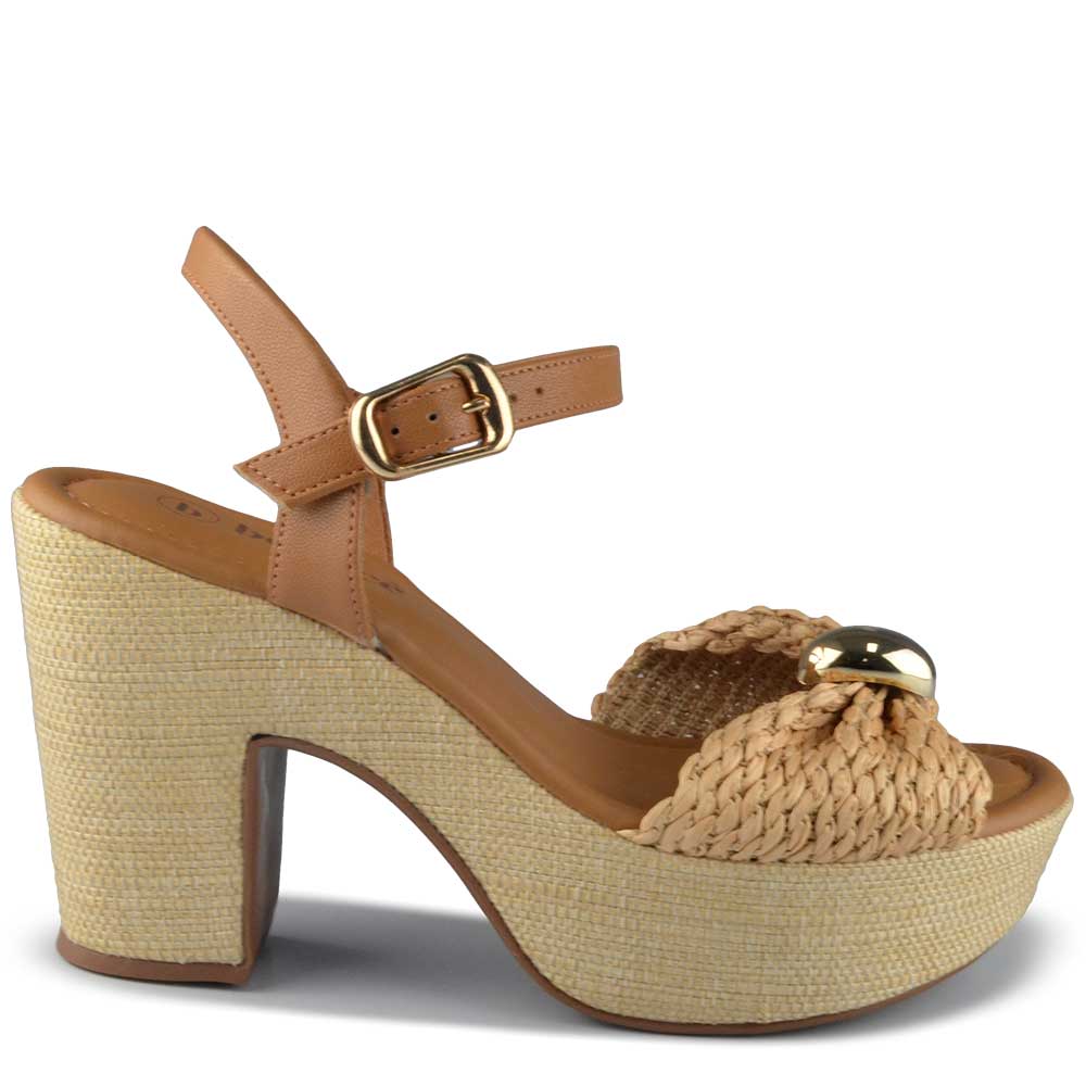 Sandália Salto Grosso Bebece Feminina T5118-187 Lojas Kikos