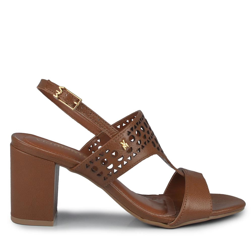 Sandália Salto Bloco Via Marte Feminina 321-006-01 - Foto 1