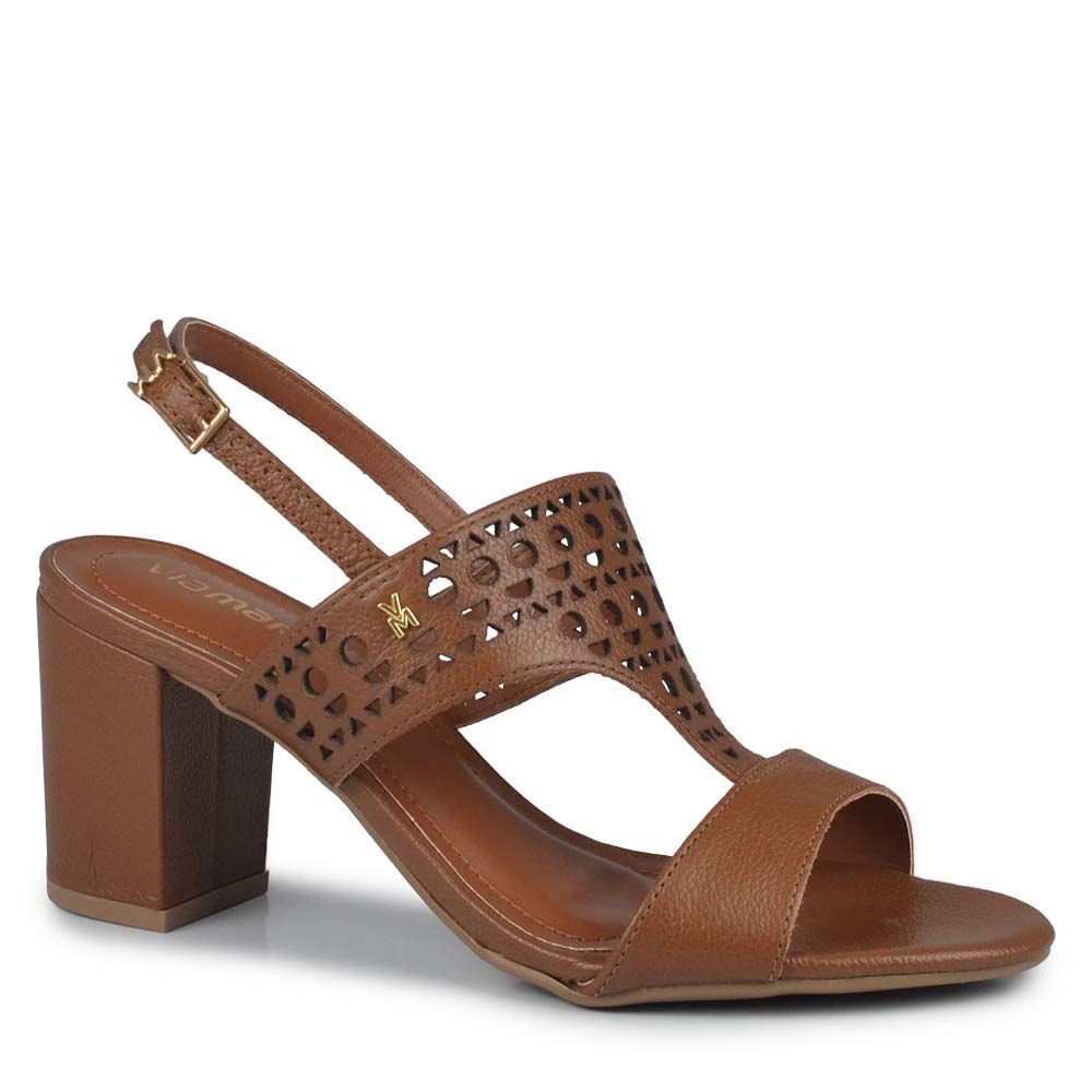 Sandália Salto Bloco Via Marte Feminina 321-006-01 - Foto 2