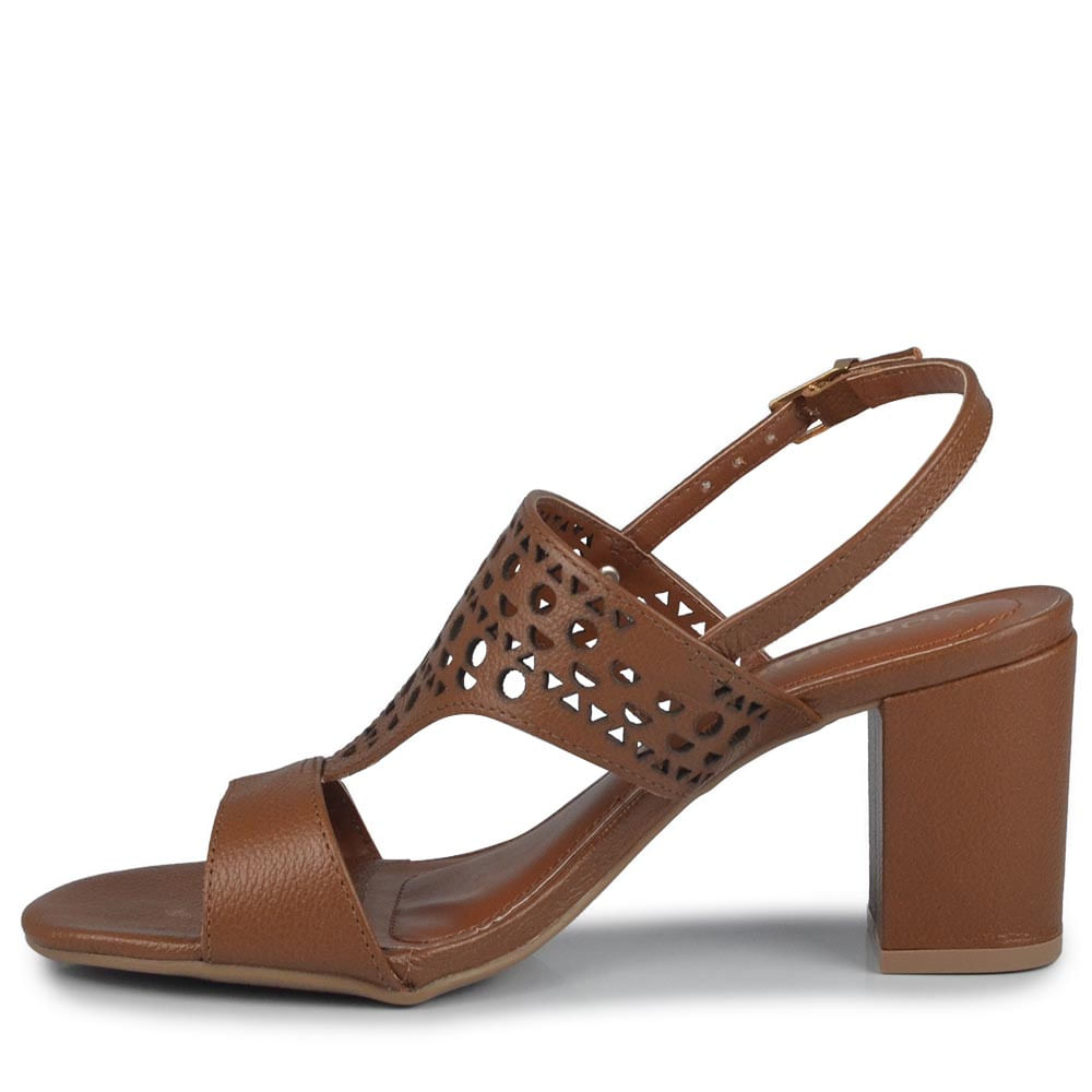 Sandália Salto Bloco Via Marte Feminina 321-006-01 - Foto 3