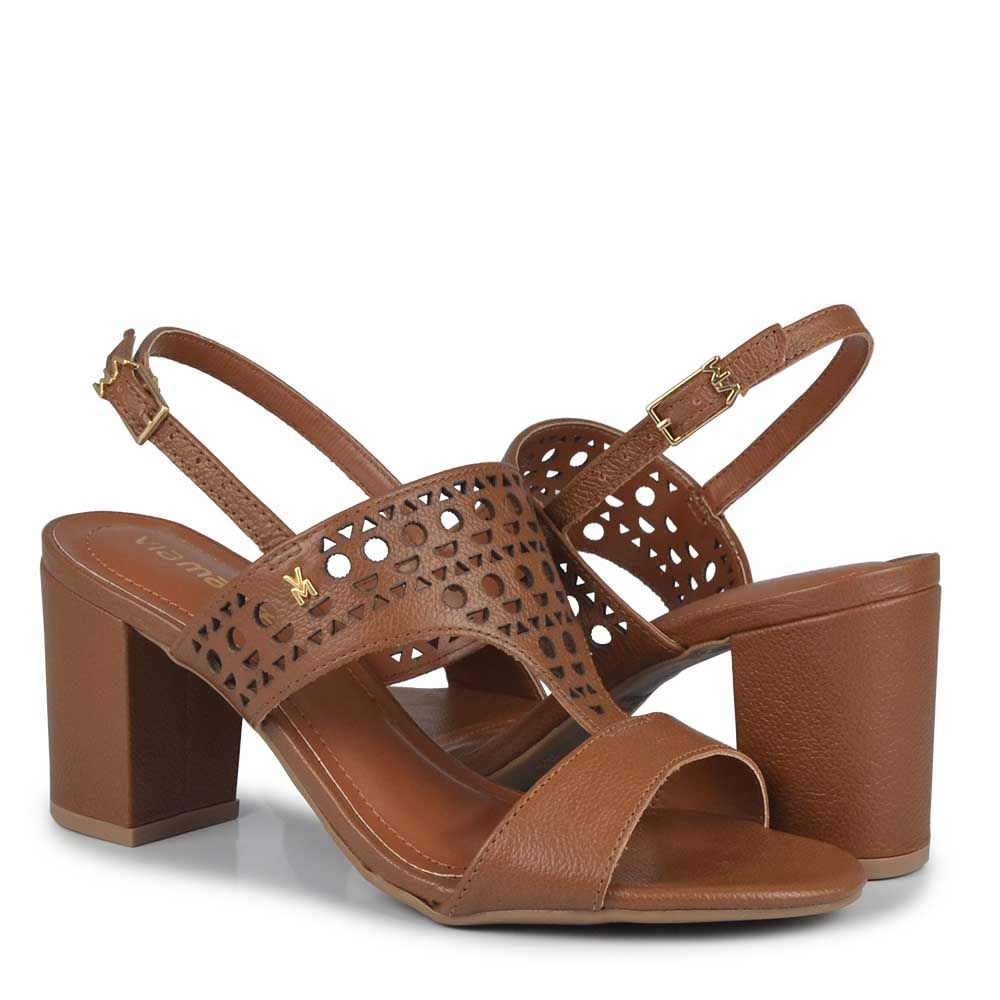 Sandália Salto Bloco Via Marte Feminina 321-006-01 - Foto 6