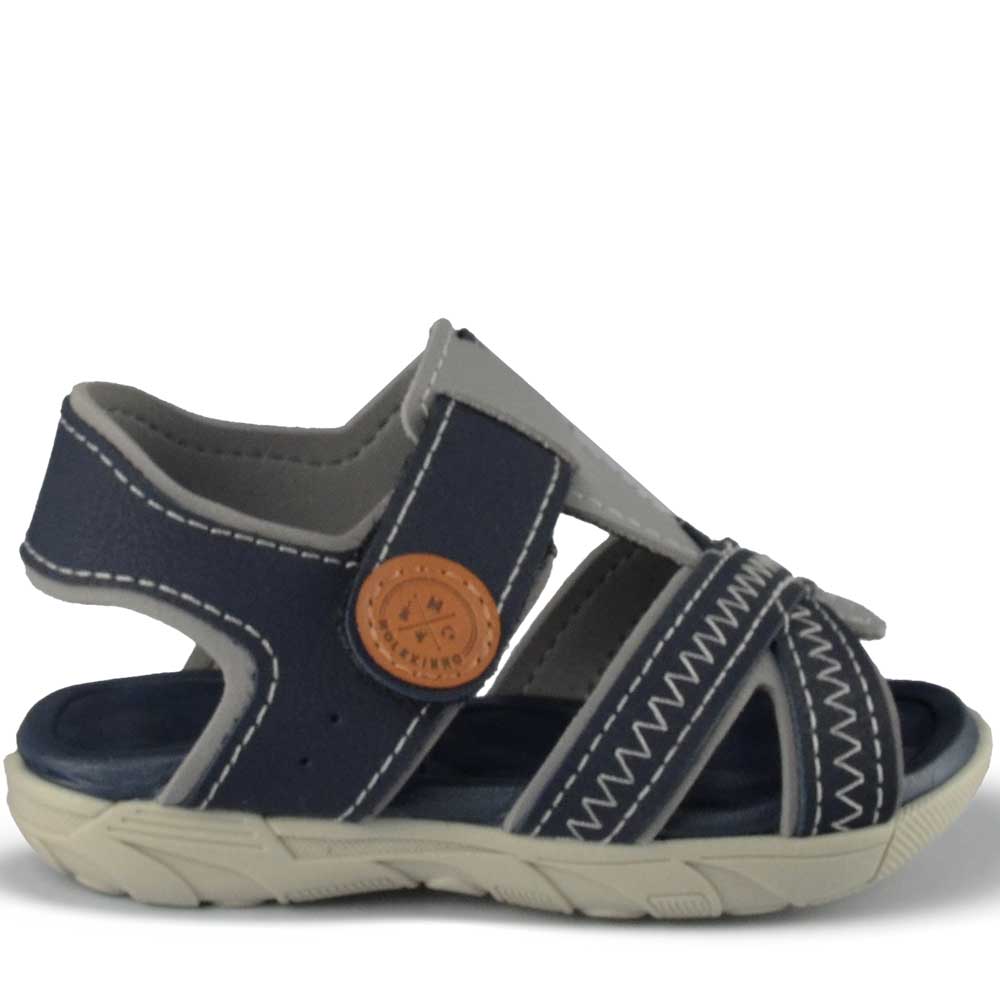 Sandália Papete Infantil Molekinho Masculino 2135.167 - Foto 1