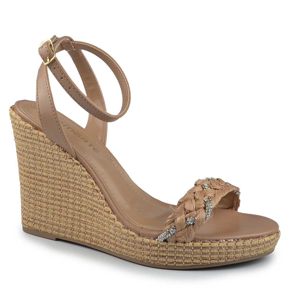 Sandália Anabela Via Marte Feminina 295-007-01 - Foto 2