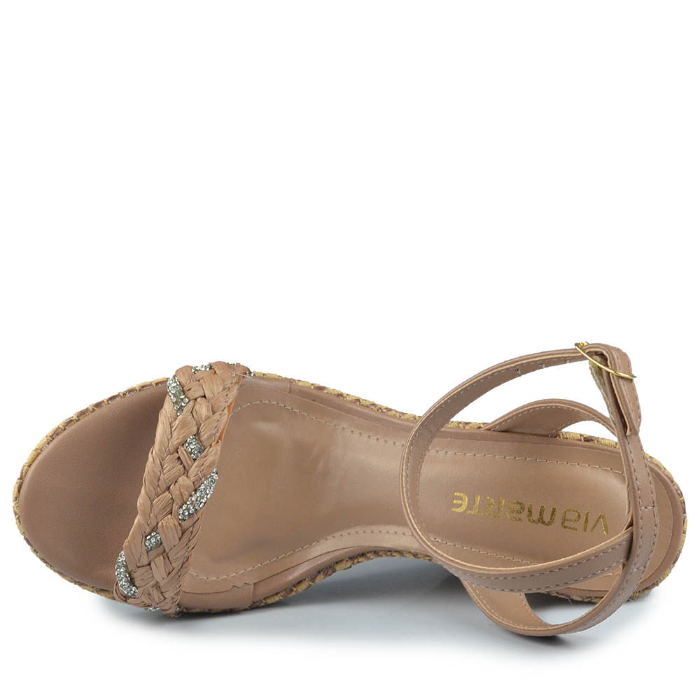 Sandália Anabela Via Marte Feminina 295-007-01 - Foto 4