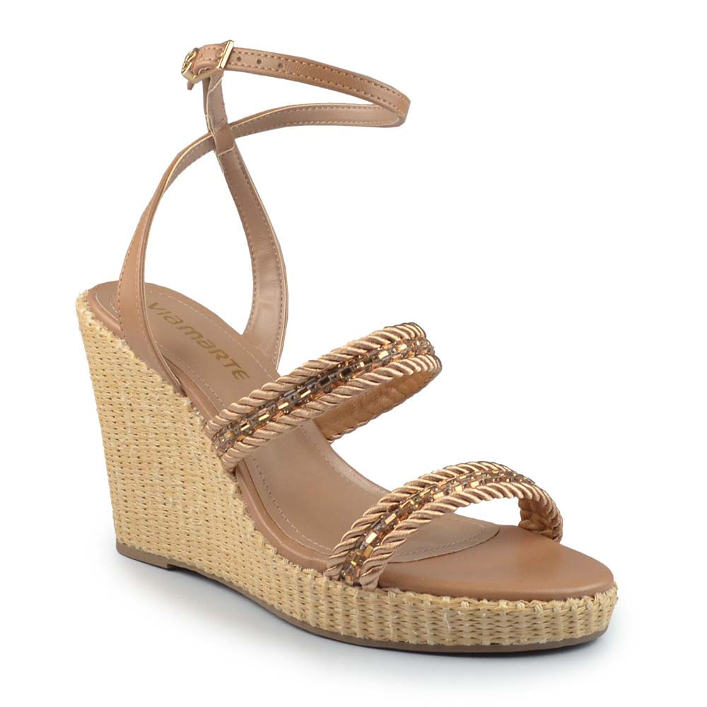 Sandália Anabela Via Marte Feminina 295-001-01 - Foto 2