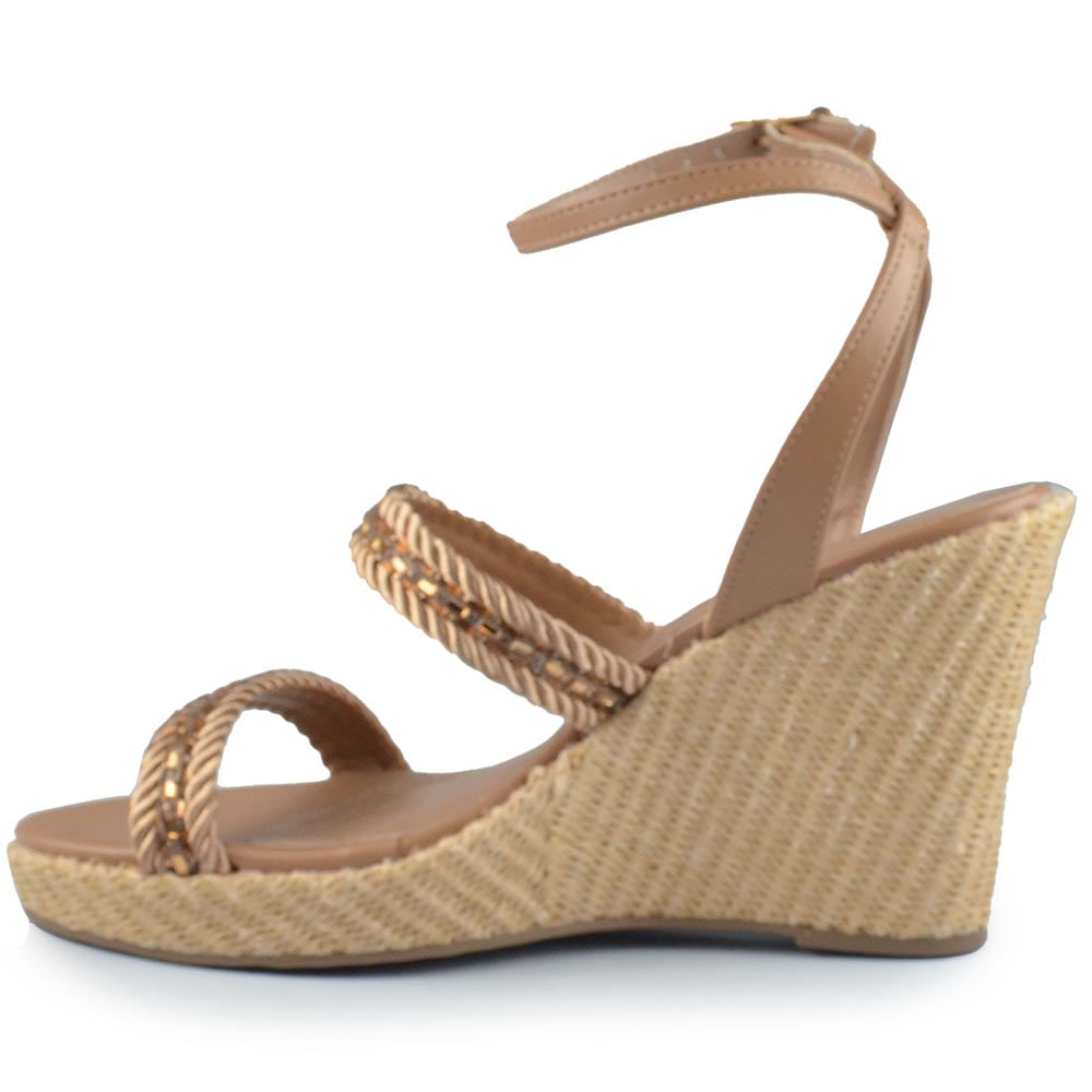 Sandália Anabela Via Marte Feminina 295-001-01 - Foto 3