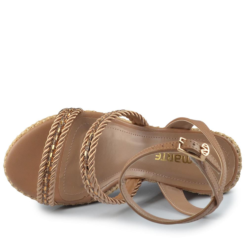 Sandália Anabela Via Marte Feminina 295-001-01 - Foto 4