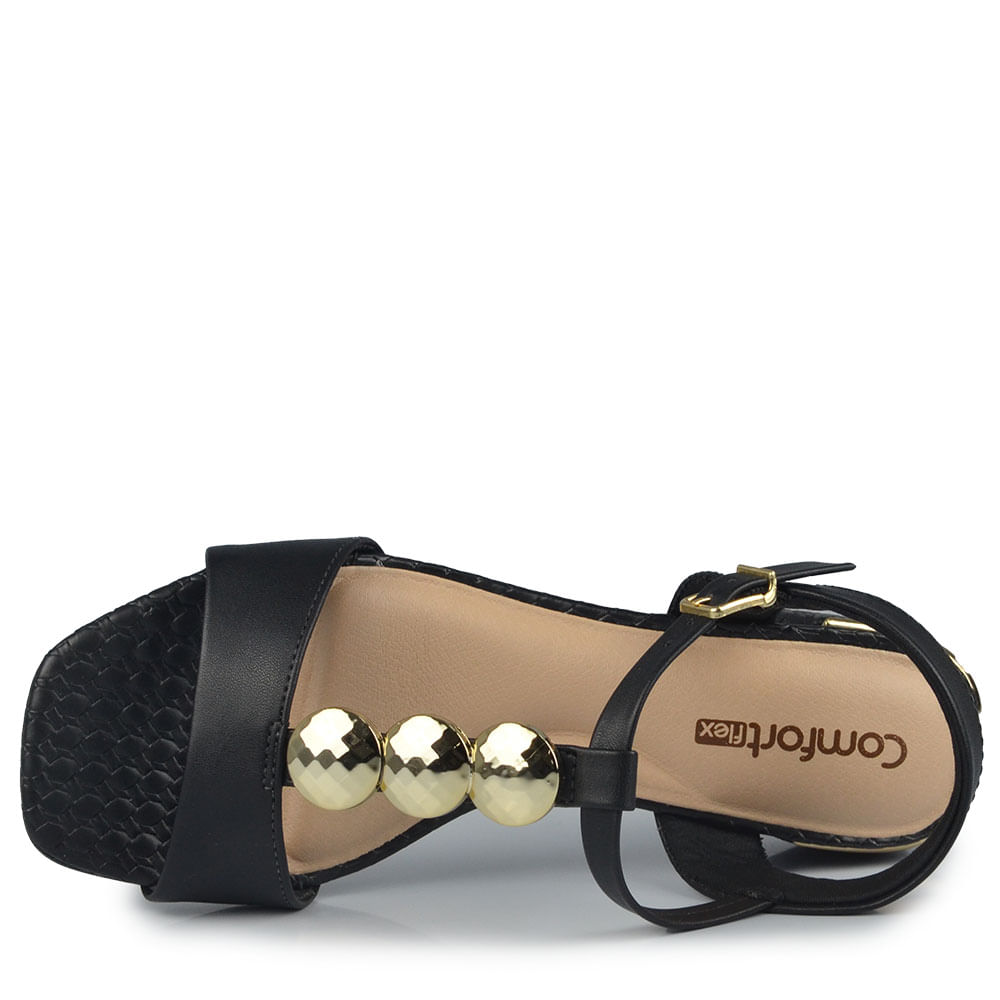 Sandália Salto Baixo Comfortflex Feminina 2554402 - Foto 4