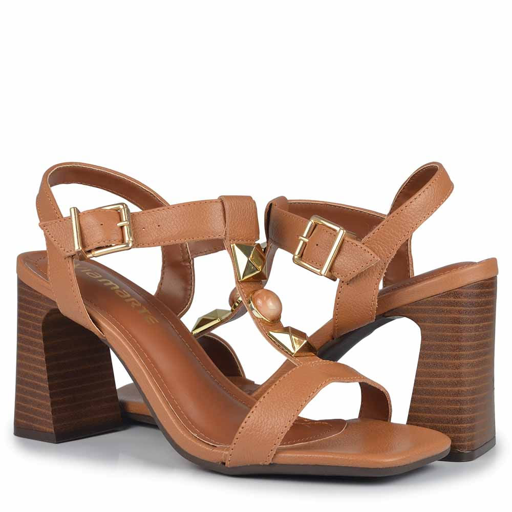 Sandália Salto Alto Via Marte Feminina 319-001-01 - Foto 6