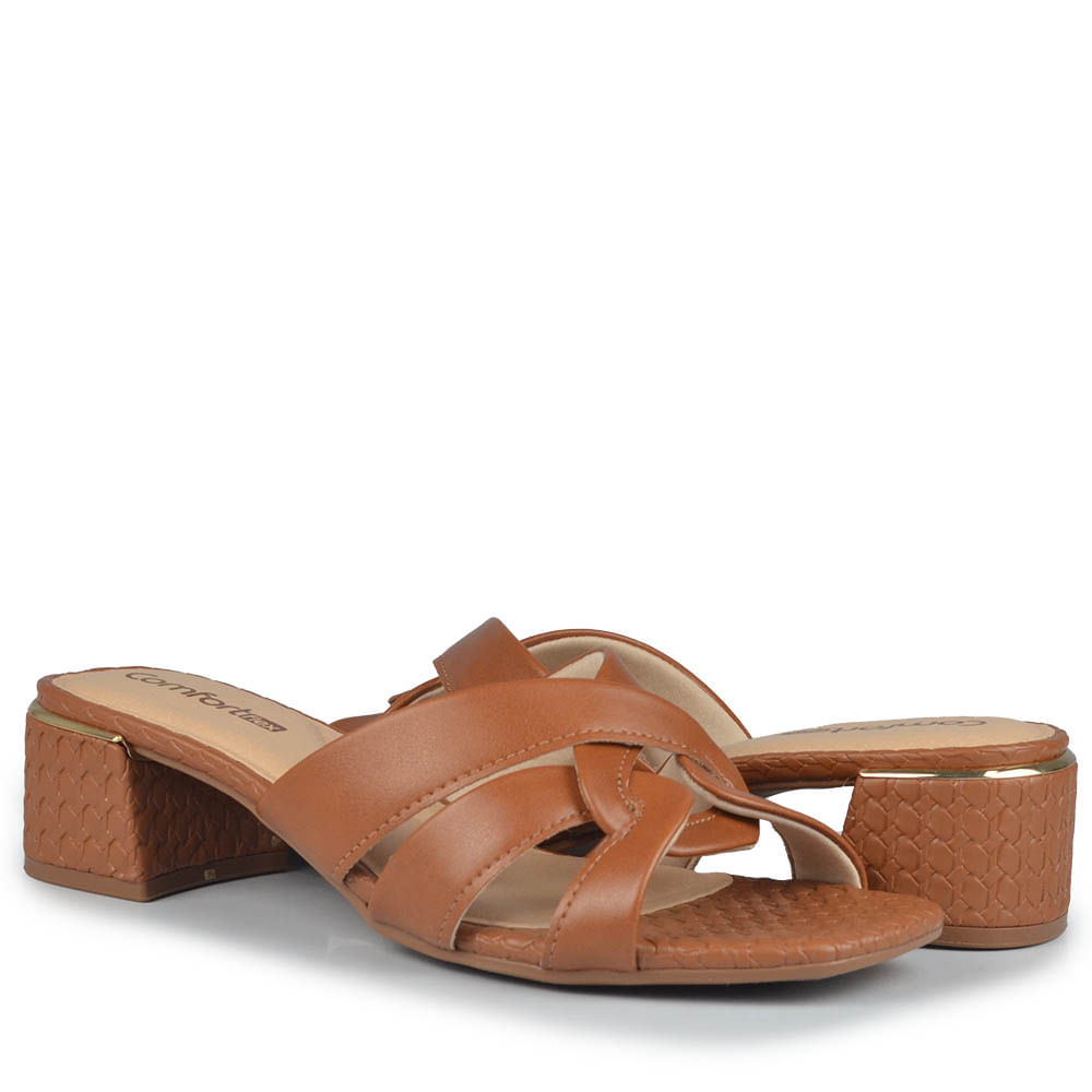 Tamanco Salto Médio Comfortflex 2554401 - Foto 6