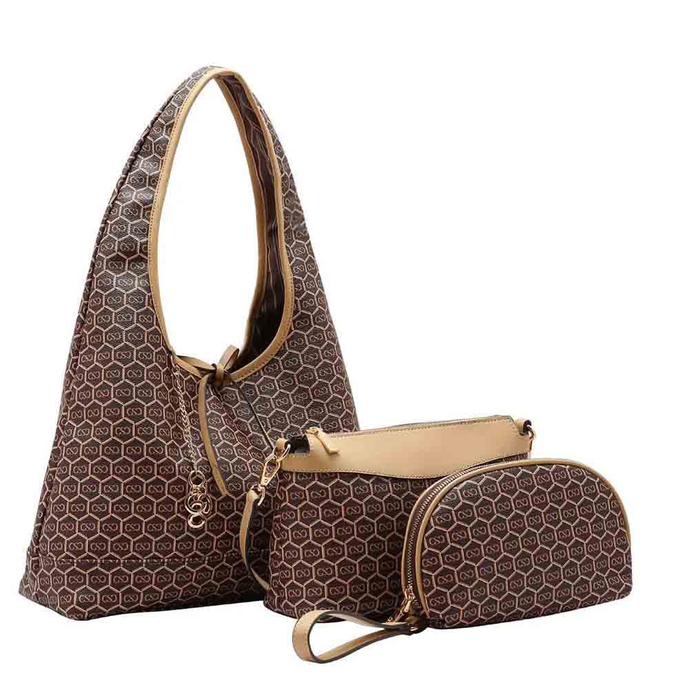 Kit Bolsa Chenson Feminina Monograma Dupla Face CG85429 - Foto 1