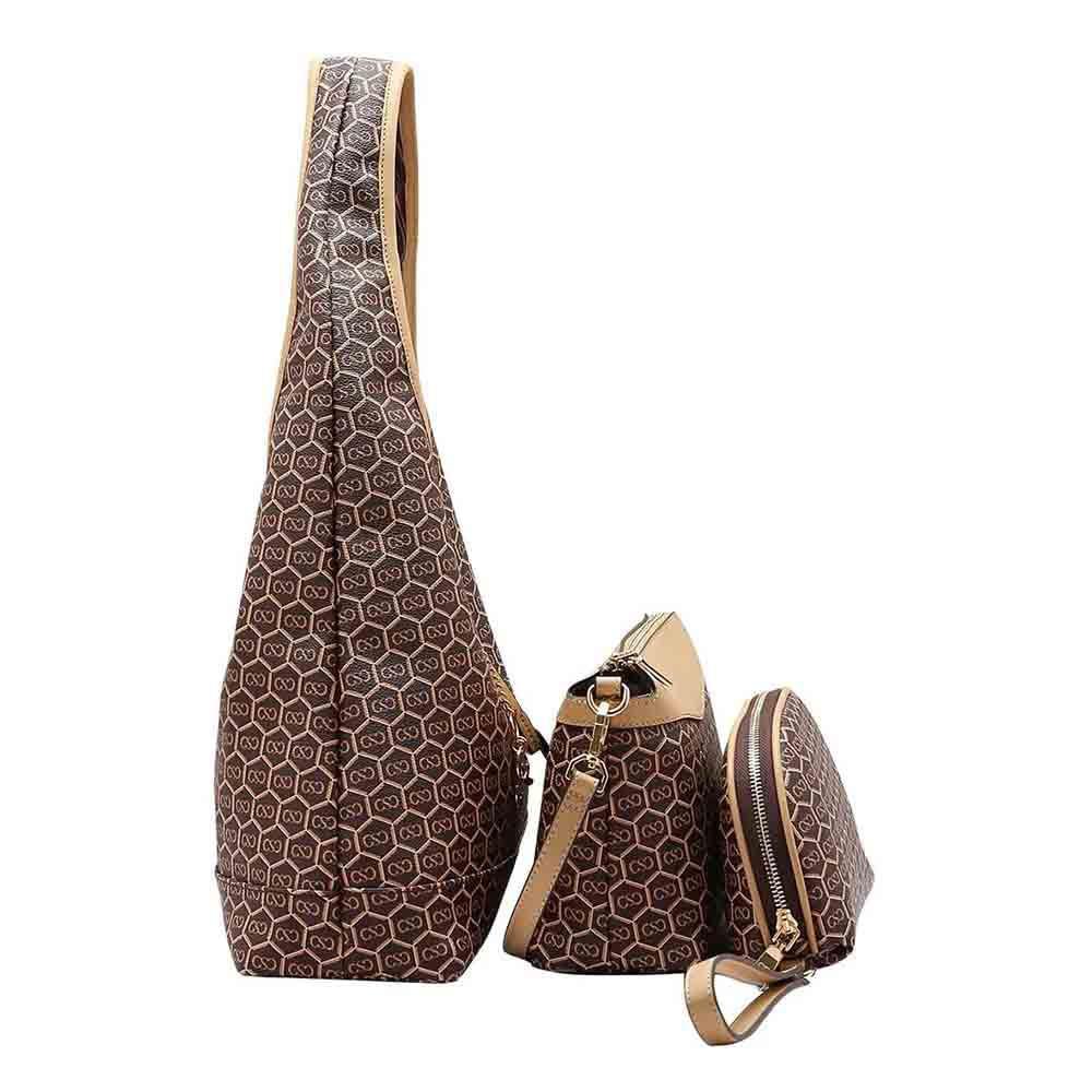 Kit Bolsa Chenson Feminina Monograma Dupla Face CG85429 - Foto 2