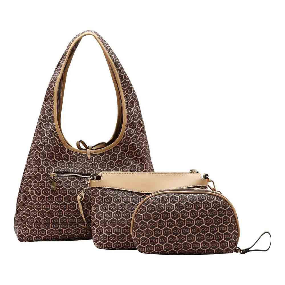 Kit Bolsa Chenson Feminina Monograma Dupla Face CG85429 - Foto 3