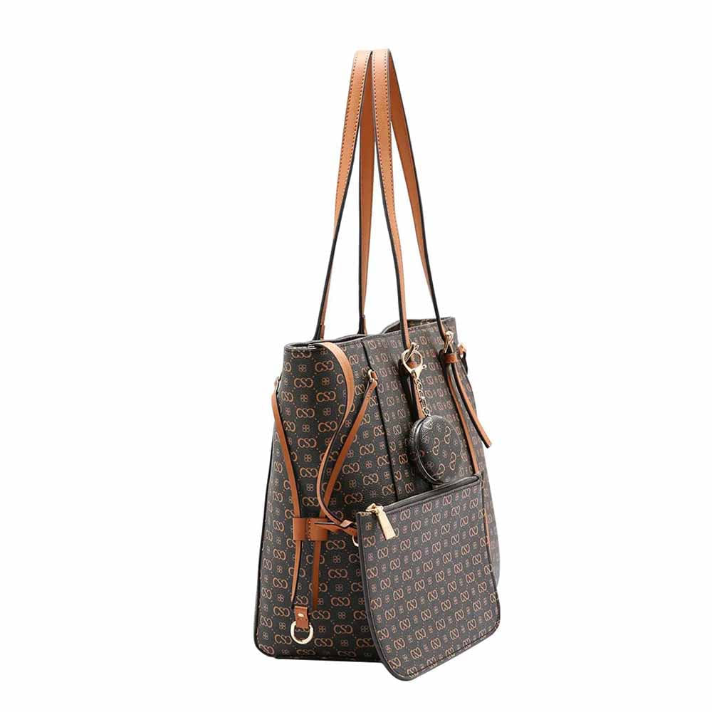 Kit Bolsa + Nécessaire Chenson Feminina Monograma Elegance CG85406 - Foto 2