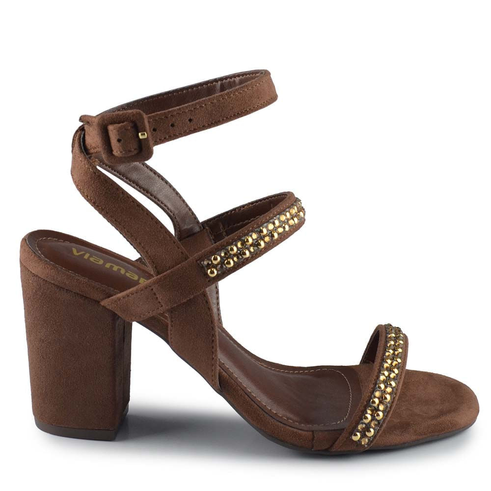 Sandália Via Marte Salto Bloco 164-015-01 - Foto 1