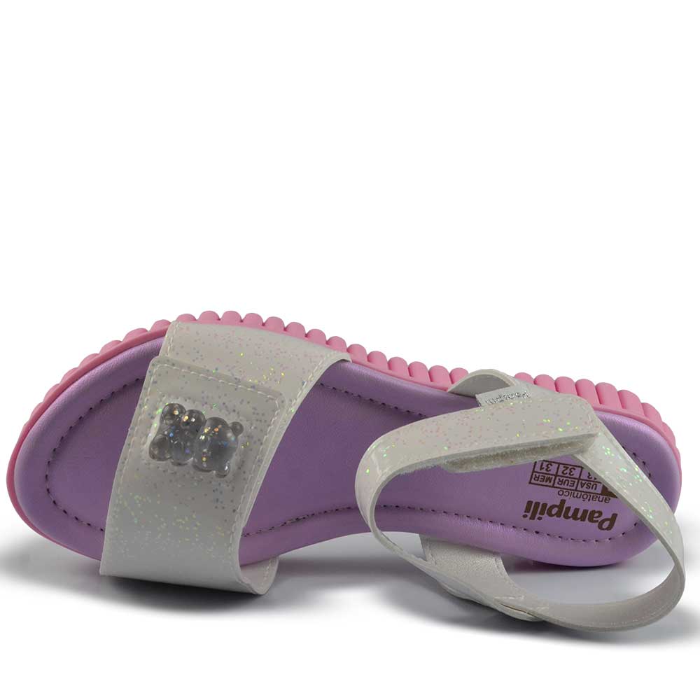 Sandália Papete Infantil Pampili Feminina 123.312 - Foto 4