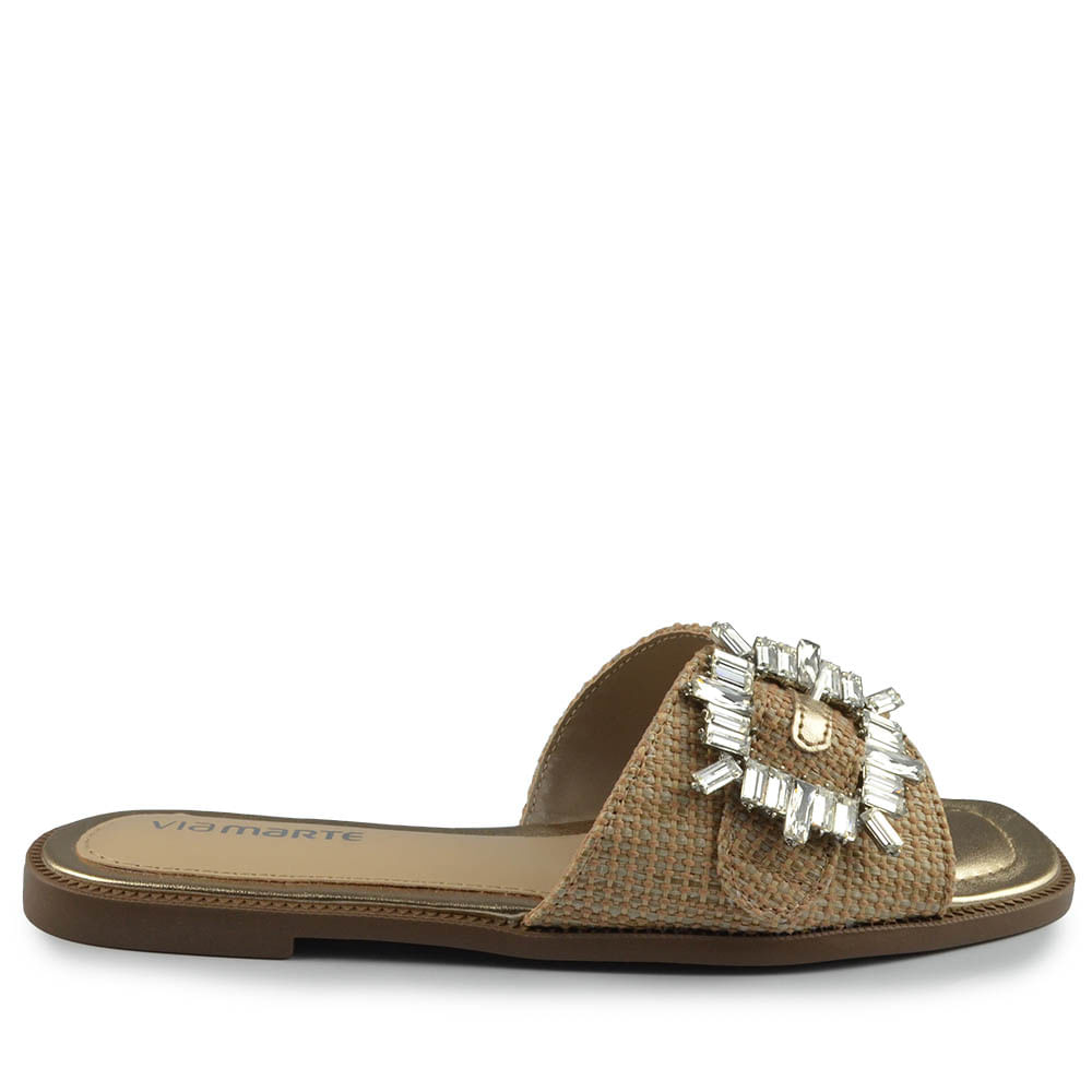 Sandália Rasteira Via Marte Feminina 291-007-02 - Foto 1