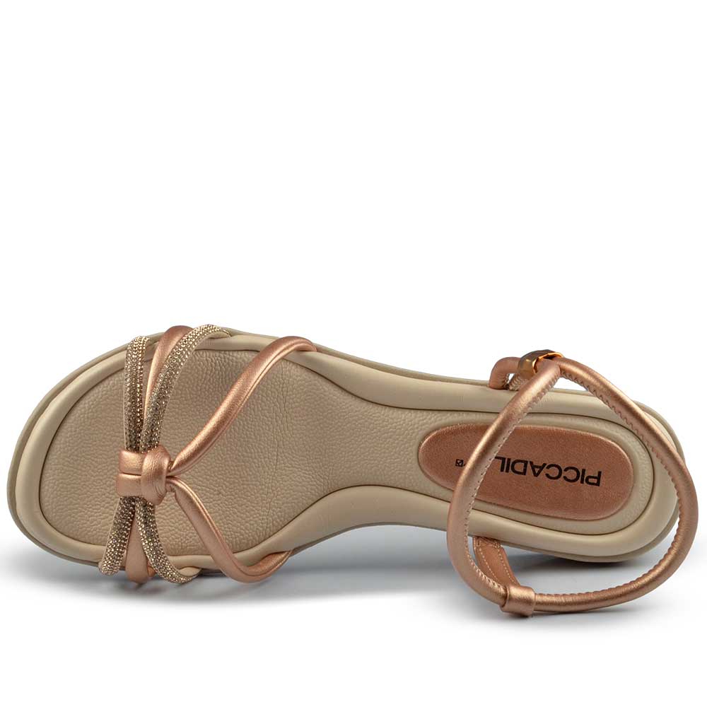 Sandália Salto Baixo Piccadilly Feminino 590069 - Foto 4