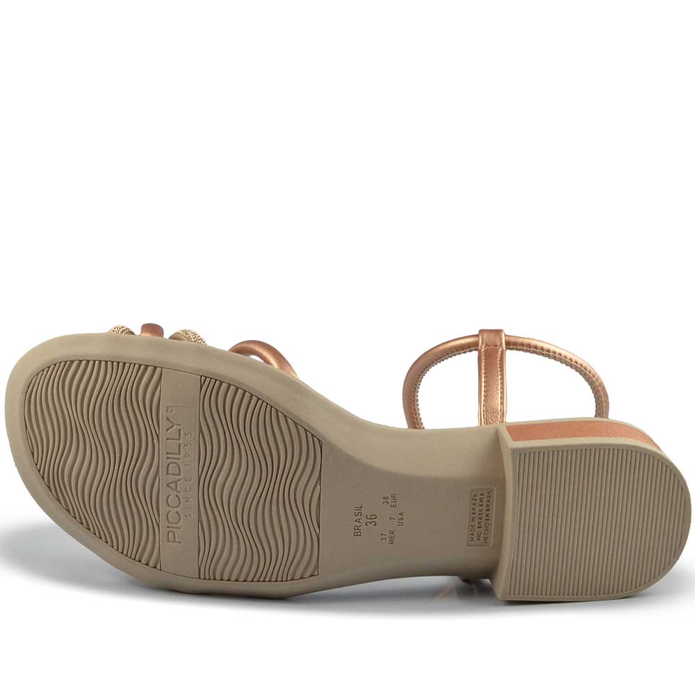 Sandália Salto Baixo Piccadilly Feminino 590069 - Foto 5