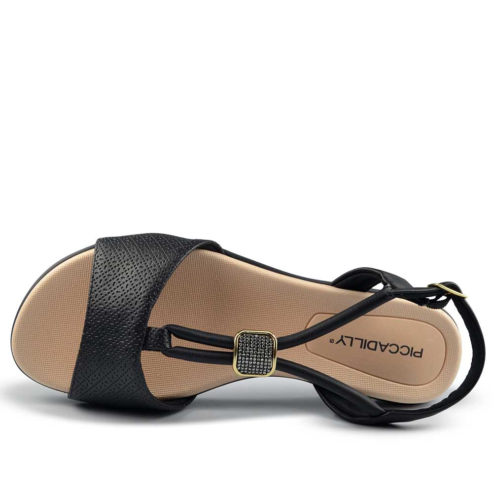 Sandália Anabela Salto Baixo Piccadilly Feminino 523008 - Foto 4