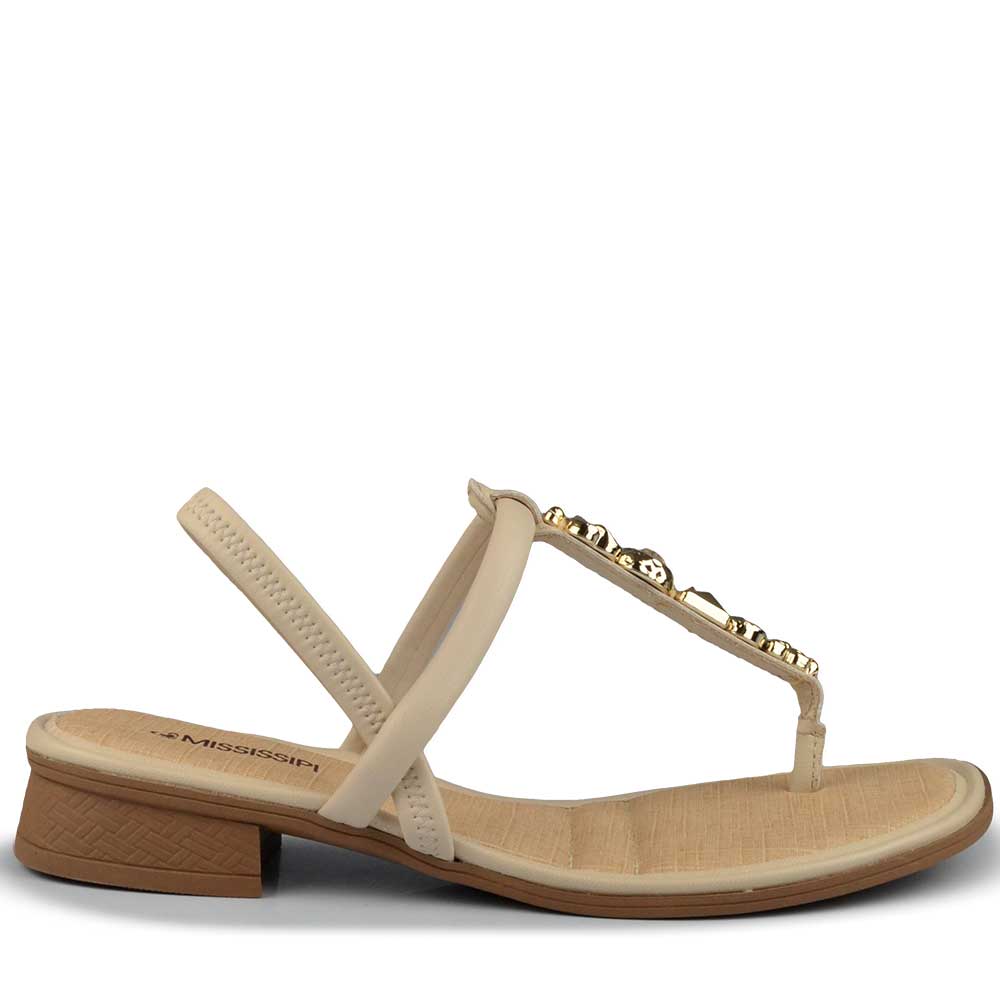 Sandália Salto Baixo Mississipi Feminino MF360 - Foto 1