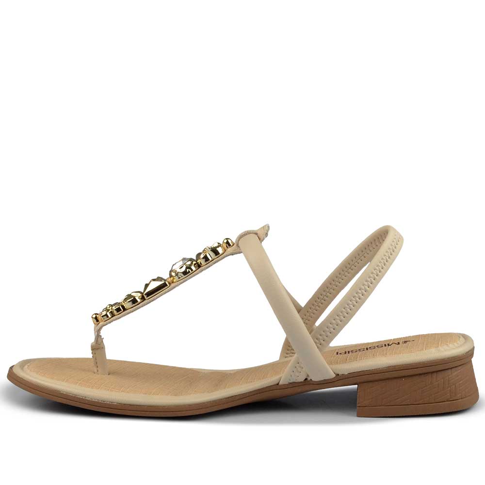 Sandália Salto Baixo Mississipi Feminino MF360 - Foto 3