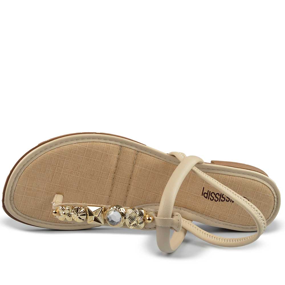 Sandália Salto Baixo Mississipi Feminino MF360 - Foto 4