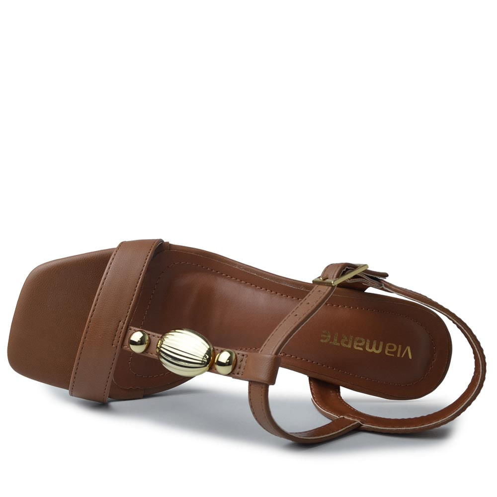 Sandália Via Marte Feminino Salto Bloco 270-002-01 - Foto 4