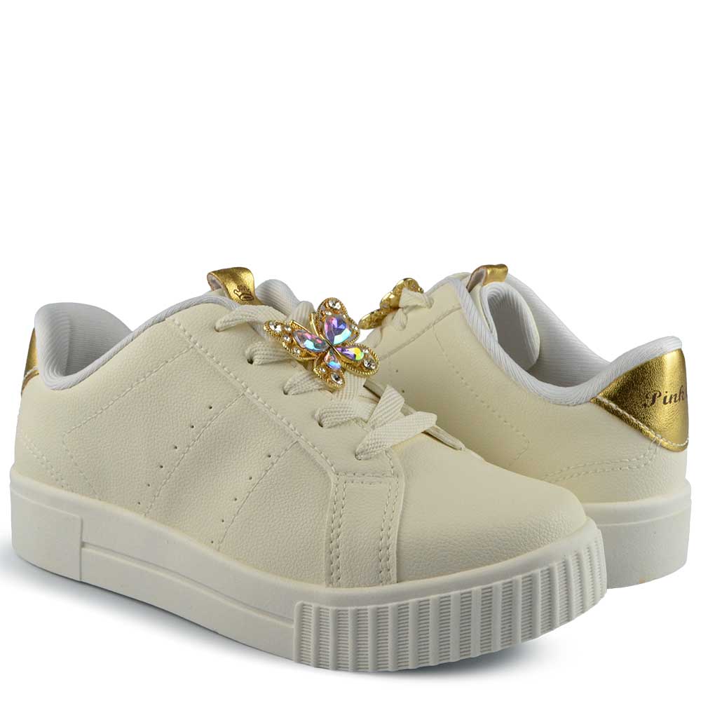 Tênis Casual Pink Cats Feminino Juvenil V5803 - Foto 6