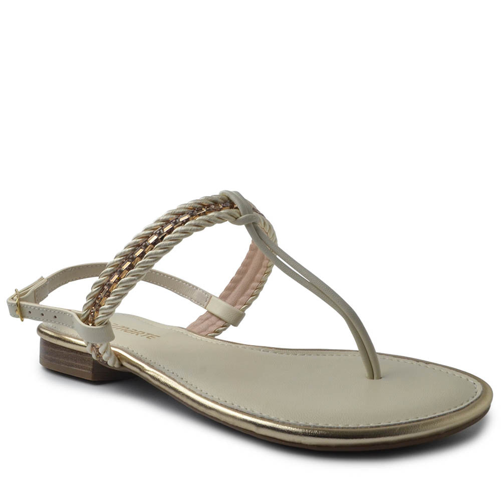 Sandália Rasteira Via Marte Feminino 157-021-02 - Foto 2