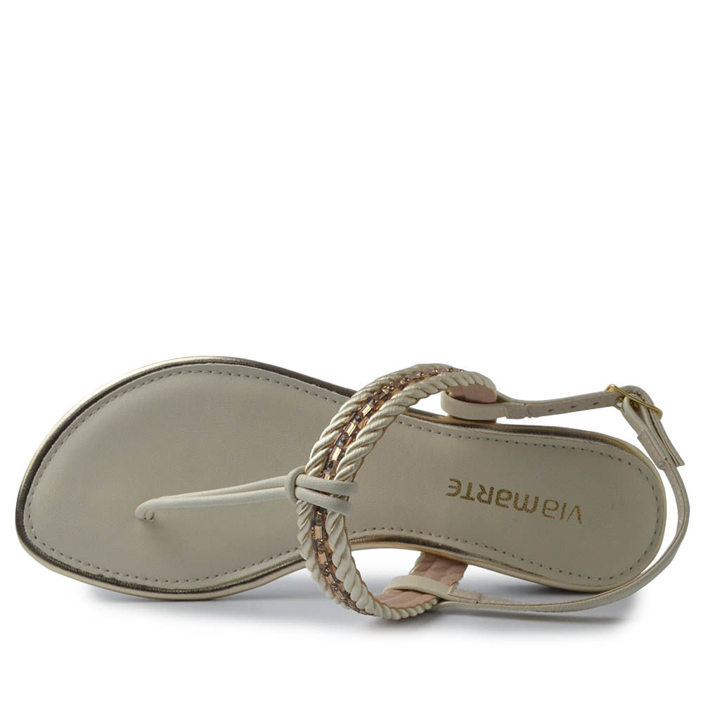 Sandália Rasteira Via Marte Feminino 157-021-02 - Foto 4