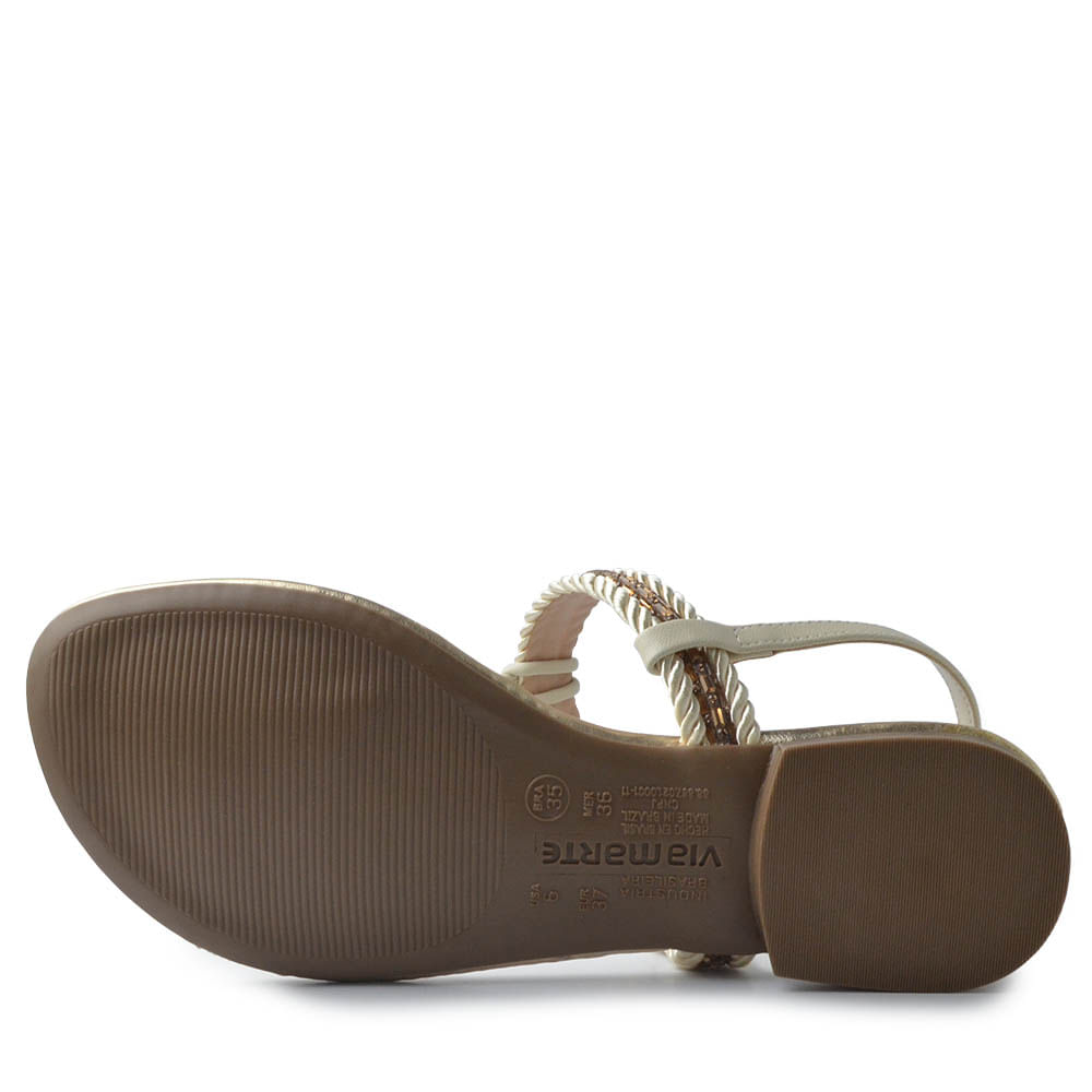 Sandália Rasteira Via Marte Feminino 157-021-02 - Foto 5