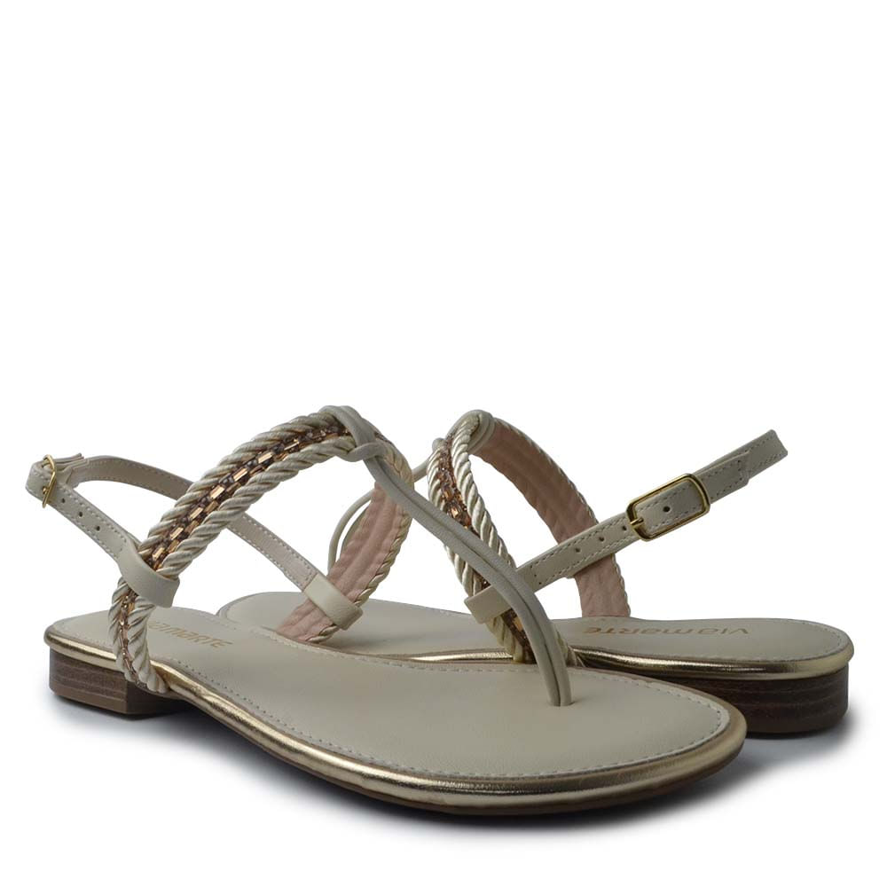 Sandália Rasteira Via Marte Feminino 157-021-02 - Foto 6