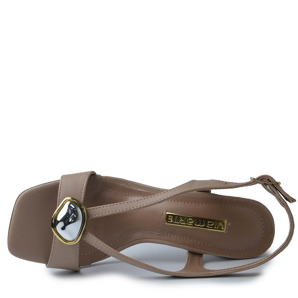 Sandália Via Marte Feminino Salto Bloco 139-038-01 - Foto 4