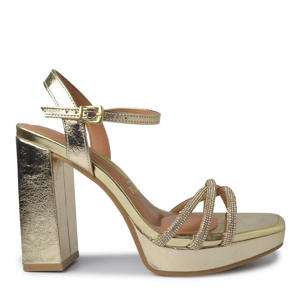 Sandália Vizzano Salto Alto Feminina 6551.105 Metal - Foto 1
