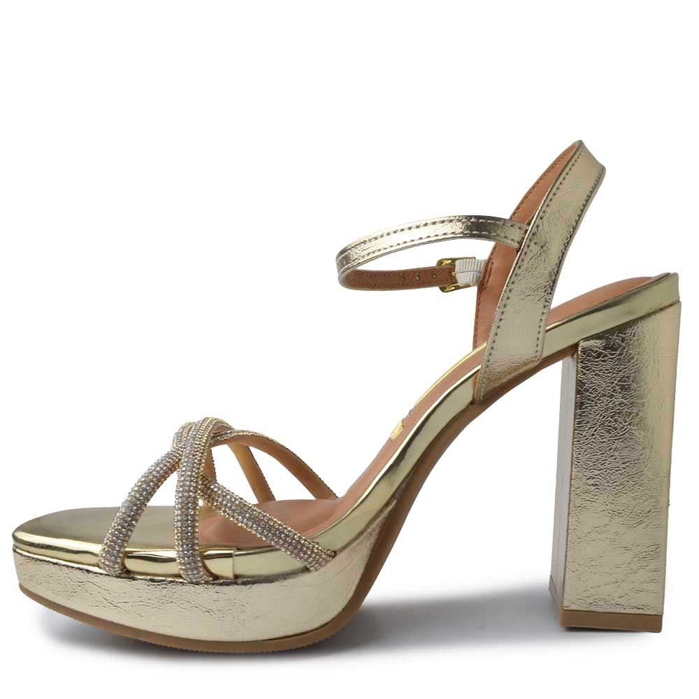 Sandália Vizzano Salto Alto Feminina 6551.105 Metal - Foto 3
