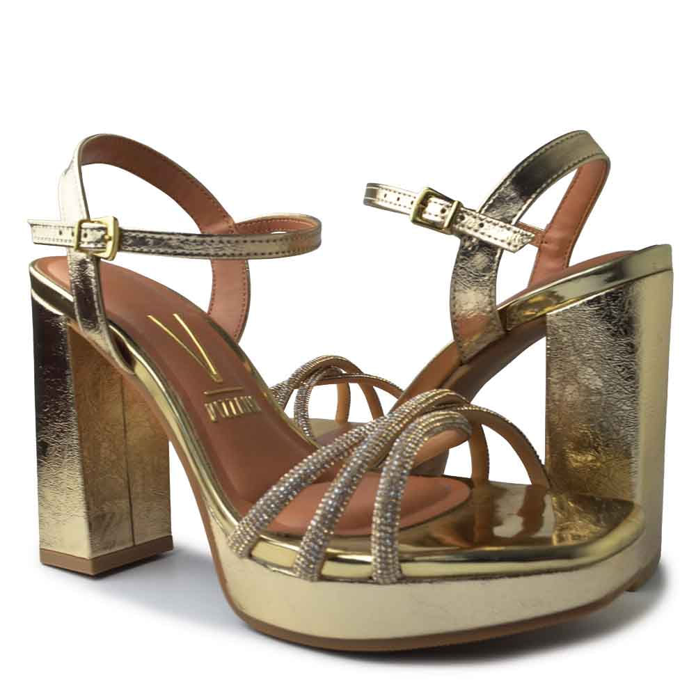 Sandália Vizzano Salto Alto Feminina 6551.105 Metal - Foto 6