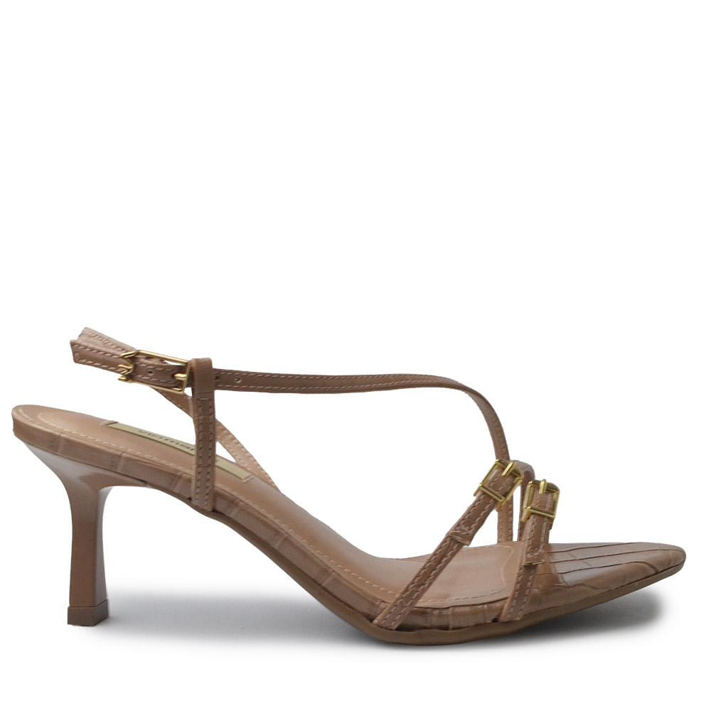 Sandália Via Marte Feminina Salto Alto 336-001-01 - Foto 1