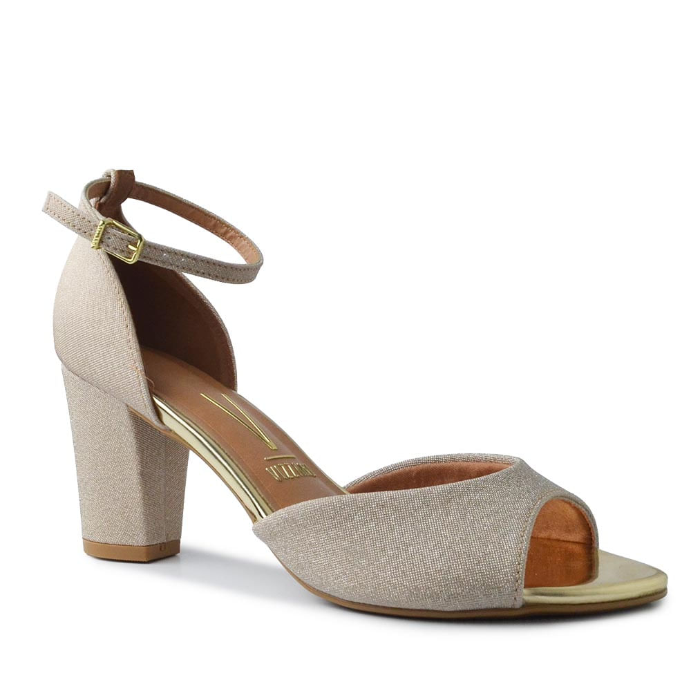 Sandália Vizzano Feminina Salto Alto Bloco 6262.406 TELA - Foto 2