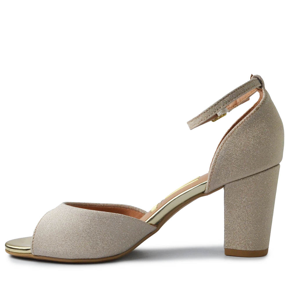 Sandália Vizzano Feminina Salto Alto Bloco 6262.406 TELA - Foto 3