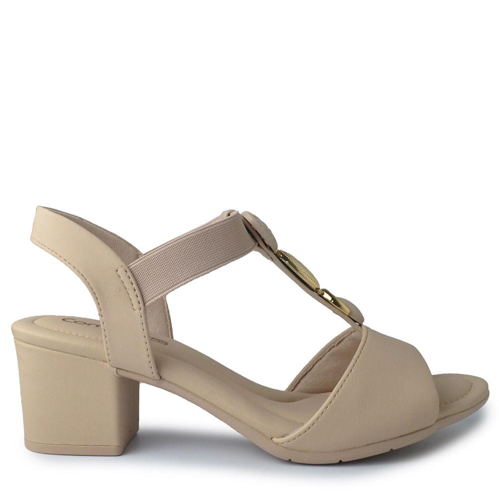 Sandália Comfortflex Salto Bloco Feminino 2557403 - Foto 1
